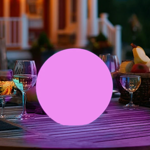 Sfera Luminosa LED Ricaricabile 20cm Bianca per Uso Interno ed Esterno 16 Colori RGB Cambio Colore Funzione Dimmerabile IP65 con Telecomando - Product Image 2