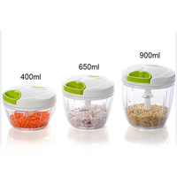 Keuken Accessoire 400Ml Plastic Handleiding Pull Mini Voedsel Chopper Thuisgebruik Knoflook Twister Mini Handleiding Voedsel Chopper Groentensnijder