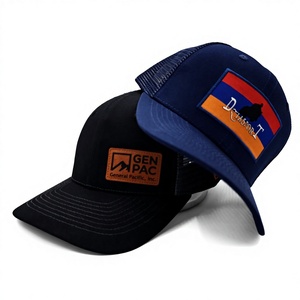high-quality Richardson 112 Trucker Hat Custom Leather Patch Low MOQ Tactical Outdoor Fishing Hunting <b>Mesh</b> Back Snapback - Product Image 1