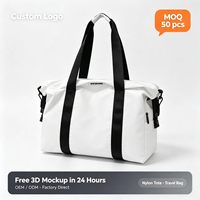 Sac en nylon imperméable tendance avec fermeture éclair et bandoulière – Option logo personnalisé, polyester, MOQ 50 pièces, service de maquette 3D gratuit