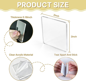 Aimants de réfrigérateur en acrylique transparents vierges pour sublimation, personnalisables, pour studio photo, souvenirs et fournitures d'artisanat, fabrication OEM - Product Image 2