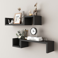 Étagère murale en bois en forme de U moderne et créative pour la décoration intérieure, décorations murales