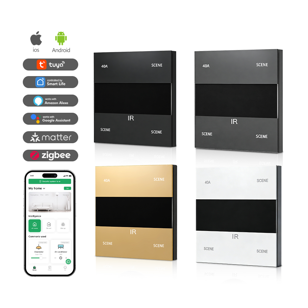 Smart Modular Switch for Electric Heater WiFi Tuya App Remote Control 20A 40A Alexa Google Home for Commercial Heating Device