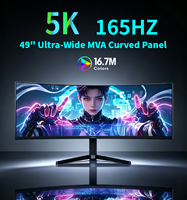 Moniteur de jeu incurvé 49 pouces 165 Hz 1 ms 5K DQHD pour usage commercial, idéal pour les projets de cafés gaming