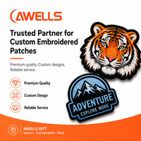 Parche Bordado Personalizado para Viajes al Aire Libre, Insignia de Montaña para Camping, para Chaquetas, Mochilas, Gorras, Regalos, OEM, ODM, Directo de Fábrica, AWELLS
