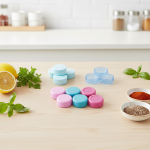 Envases Redondos <span class=keywords><strong>de</strong></span> Plástico Baratos para Muestras <span class=keywords><strong>de</strong></span> Sombra <span class=keywords><strong>de</strong></span> Ojos en Polvo, Envases Cosméticos Vacíos, Mini Tarro <span class=keywords><strong>de</strong></span> Crema Rosa <span class=keywords><strong>de</strong></span> 3g - Product Image 2