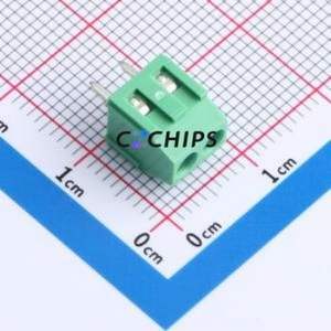 MX128L-3.5-02P-GN01-Cu-Y-A Screw Terminal Block Through hole Component (THT),P=3.5mm Connector 1x2P 3.5mm Green Through Hole - Product Image 1