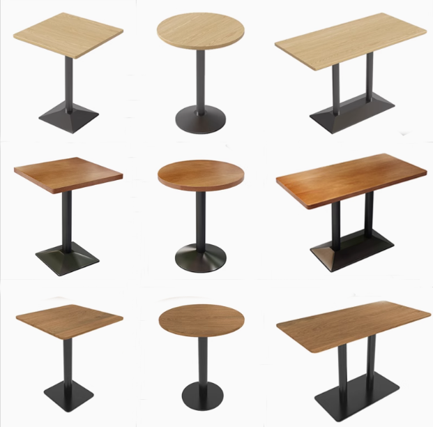 Commercial Rectangular Solid Wood Dining Table