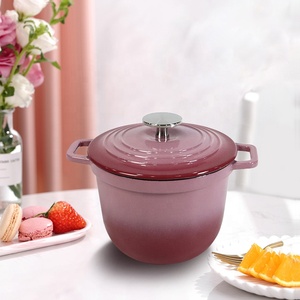 Ustensiles de cuisine de cuisine durables Mini <span class=keywords><strong>cocotte</strong></span> en fonte émaillée pot à riz avec poignées et couvercle de casserole prêt à l'induction - Product Image 3