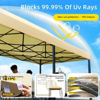 Tente pliante hexagonale à quatre pieds pour vente de rue, abri extérieur résistant aux fortes pluies, parasol rétractable spécifique à l'hiver