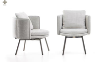 Chaise de salle à manger italienne de luxe, chaise de négociation individuelle de designer moderne pour hôtel, villa, bureau de vente, chaise de lecture