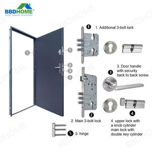 Bán Hot nhôm cửa đòn bẩy xử lý 72 Mét cửa thép xi lanh khóa - Product Image 1