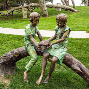 Estatua de escultura de <span class=keywords><strong>deadman</strong></span> para niños y niñas, estatua de bronce de tamaño real para decoración al aire libre - Product Image 4
