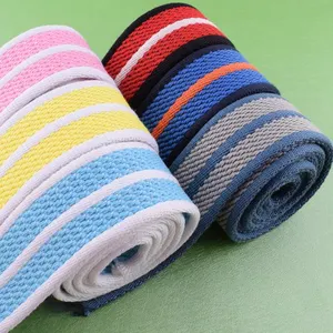Wholesale 38mm Woven tape Colorful craft Jacquard fabric webbing for backpack handles bag strap Spandex Webbing