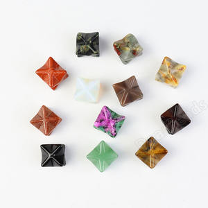 天然冥想石梅尔卡巴大卫之星水晶套装，13毫米真正的治疗水晶宝石 - Product Image 2