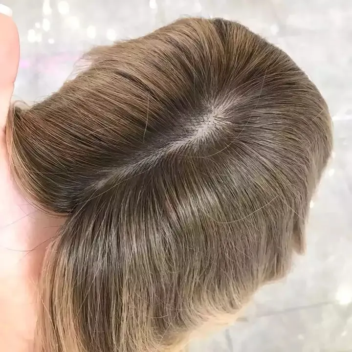 Silk Base Soft Hair Wavy Wig Top Quality 6x7 Base Cuticle Aligned Human Hair Topper