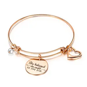 Alex Anis Omdat Ik Liefde Je Goddelijke Gidsen Charm Wire Bangle Rvs Sieraden Cross Chain Uitbreidbaar Alex Armband