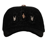 Nueva Gorra de Béisbol DMG Original de 5 Paneles con Visera Curva de Gamuza, Bordado 3D y Pedrería, Hebilla Metálica, Alta Calidad