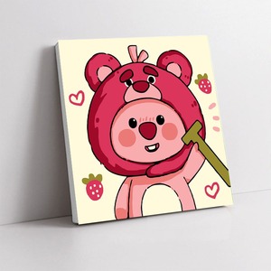 Dessin animé en gros DIY peinture par numéros à la main simple mignon peint rempli peinture à l'huile pour les enfants - Product Image 1