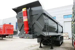 China 3 Axles Semi End Dump Trailer Capacity 80 Tons Steel Dump Tipper Semi Trailer For Sale