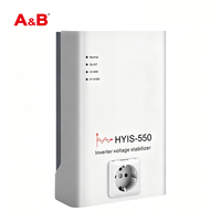 Régulateur de tension automatique monophasé à onde sinusoïdale pure, stabilisateur de type onduleur 550VA 400W, entrée large 90-310V, sortie 220V/230V