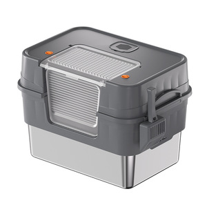<b>Cat</b> Litter <b>Box</b> Stainless Steel Rectangle Full Enclosed Splash Proof With Shovel For <b>Cat</b> - Product Image 2