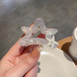 กิ๊บติดผมอะซิเตทลายปลาดาวดีไซน์ใหม่ เนื้อสัมผัสสวยงาม น่ารัก ประดับมุกและเปลือกหอย กิ๊บหนีบผมรูปแมลงปอสุดเก๋ - Product Image 3