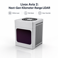 Capteur LiDAR Livox AVIA2 1535nm à balayage non répétitif, classe 1, IP66, 50W, M12 pour cartographie UAV, robotique, ADAS, conduite autonome