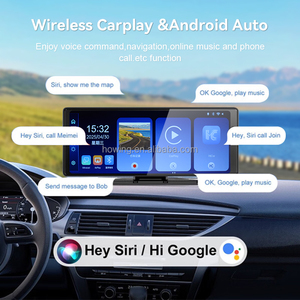 Cắt-cạnh MP5 DVD Carplay 9 inch IPS HD Bảng điều khiển stereo không dây Carplay <span class=keywords><strong>Android</strong></span> BT 5.<span class=keywords><strong>1</strong></span> FM hệ thống với phía sau-xem màn hình - Product Image 4