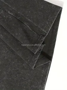 เสื้อยืดพิมพ์ลายพัฟ Dtg สำหรับผู้ชายแนวสตรีทแวร์ผ้าคอตตอนลดไหล่เสื้อซักกรดแขนสั้นผ้าคอตตอนไซส์ใหญ่สำหรับ280gsm - Product Image 4