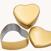 Boîtes cadeaux de mariage en fer blanc recyclables en forme de cœur colorées pour faveurs de fête, accessoires pour boucles d'oreilles, contenants pour bougies
