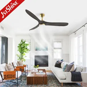 1stshine Led Ceiling Fan 110-240V Living Room Powerful High Airflow Ceiling Fan With Led Light