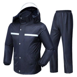 Traje Impermeable Reflectante <span class=keywords><strong>de</strong></span> Tela Oxford al por Mayor, Traje <span class=keywords><strong>de</strong></span> <span class=keywords><strong>Lluvia</strong></span> <span class=keywords><strong>de</strong></span> PVC <span class=keywords><strong>de</strong></span> 2 Piezas con Capucha y Pantalones para Saneamiento, Construcción y Pesca - Product Image 3