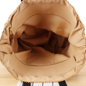 Cá nhân thêu Elephant Tote Túi cho mùa hè bãi biển Kỳ nghỉ giải trí lớn Vai Túi polyester lót thời trang rơm - Product Image 3