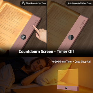 Luz de Lectura Plana para Libros, Luz LED para Leer en la Cama por la Noche, Iluminador de Página Completa - Product Image 3