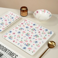 Vente en gros Céramique florale personnalisée New Bone China Porcelaine Vaisselle Vaisselle Service de table