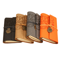 CANIA Carnet à spirales A6 en cuir PU souple avec logo personnalisé cousu, points blancs, 40 feuilles, haute qualité