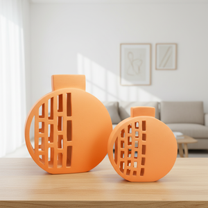 <span class=keywords><strong>Vase</strong></span> de table en porcelaine sculpté à la main, <span class=keywords><strong>noir</strong></span> <span class=keywords><strong>mat</strong></span>, décoration contemporaine pour la maison, avec fenêtre, cuit à haute température, écologique - Product Image 6