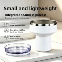 Nouvelle tasse isotherme à double paroi Martini en acier inoxydable 304, tasse à smoothie portable, bouteille d'eau pour l'été et les activités de plein air