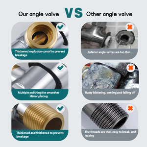 Factory Price 90 Degree Angle Stop Valve 1/2 Bathroom <strong>Bidet</strong> <strong>Sprayer</strong> Angle Valve Bathroom Accessories Faucet Brass Angle Valve - Product Image 4