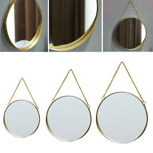 Round <strong>Mirror</strong> Wholesale Custom Size <strong>Gold</strong> Frame Hanging <strong>Circle</strong> <strong>Mirror</strong> with Chain for Bathroom Vanity Entryway Living Room Bedroom - Product Image 2