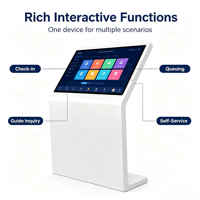 Kiosque d'information en forme de L avec WIFI Android, écran tactile capacitif de 32 pouces pour banque, centre commercial, kiosque en libre-service