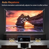 Proyector Inteligente de Videojuegos Nativo 1080P Android 8K, 600ANSI de Alto Lumen, Inalámbrico para Reuniones, Wifi, Enfoque Automático