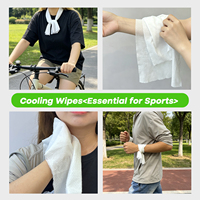 Lingettes Rafraîchissantes Instantanées Menthe Glacée – Lingettes Humides Jetables Sans Alcool pour Soulagement de la Chaleur Estivale et Sports de Plein Air
