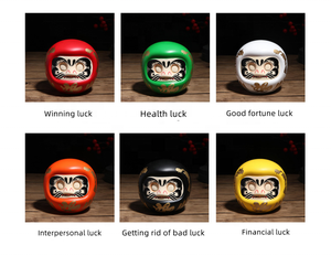 Figurine japonaise 10*10*10cm, cadeau, Daruma porte-bonheur, tirelire en céramique, pour l'ouverture d'une entreprise, rouge, Japon - Product Image 2