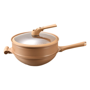 Nonstick Earthenware Frying <b>Pan</b> 32Cm Large Capacity For Family Cooking With Lid And Handle - Product Image 3