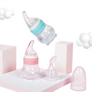 Suministros para Bebés, Dispensador de Agua y Medicamentos, Botella de Gel de Sílice Flexible con Escala de Medición, Anti-Asfixia y Anti-Quemaduras para Bebés de <span class=keywords><strong>6</strong></span> <span class=keywords><strong>Meses</strong></span> - Product Image 1