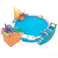 Parc aquatique gonflable circulaire sur le thème des pieuvres de qualité commerciale pour enfants, en PVC, garantie 3 ans