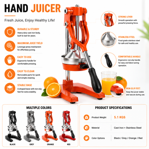 Exprimidor <span class=keywords><strong>Manual</strong></span> Comercial de Cítricos, Máquina Exprimidora de Naranjas y Limones, Extractor de Frutas de Acero Inoxidable, Exprimidor <span class=keywords><strong>Manual</strong></span> - Product Image 2
