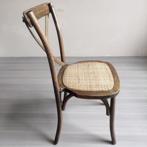 Kursi salib Tumpuk, kursi pesta pernikahan kayu, kursi selempang vintage - Product Image 2